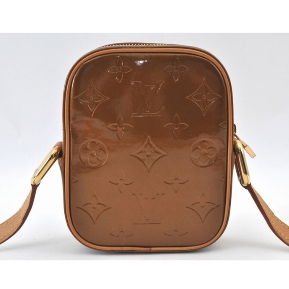 Louis Vuitton Vintage Vernis Christie PM Bronze Patent Leather Crossbody Bag - Picture 4 of 9